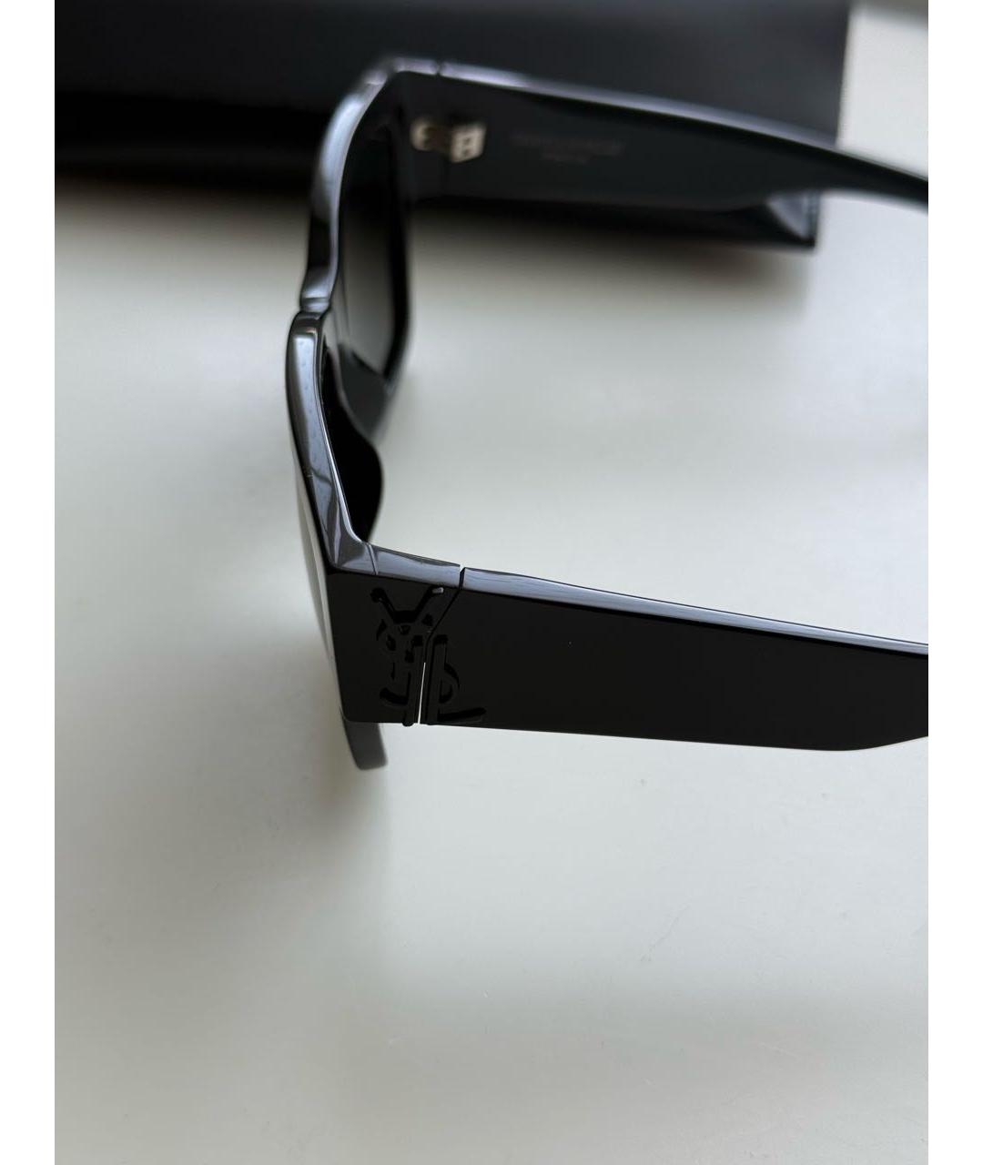 SAINT LAURENT Черные пластиковые солнцезащитные очки, фото 3