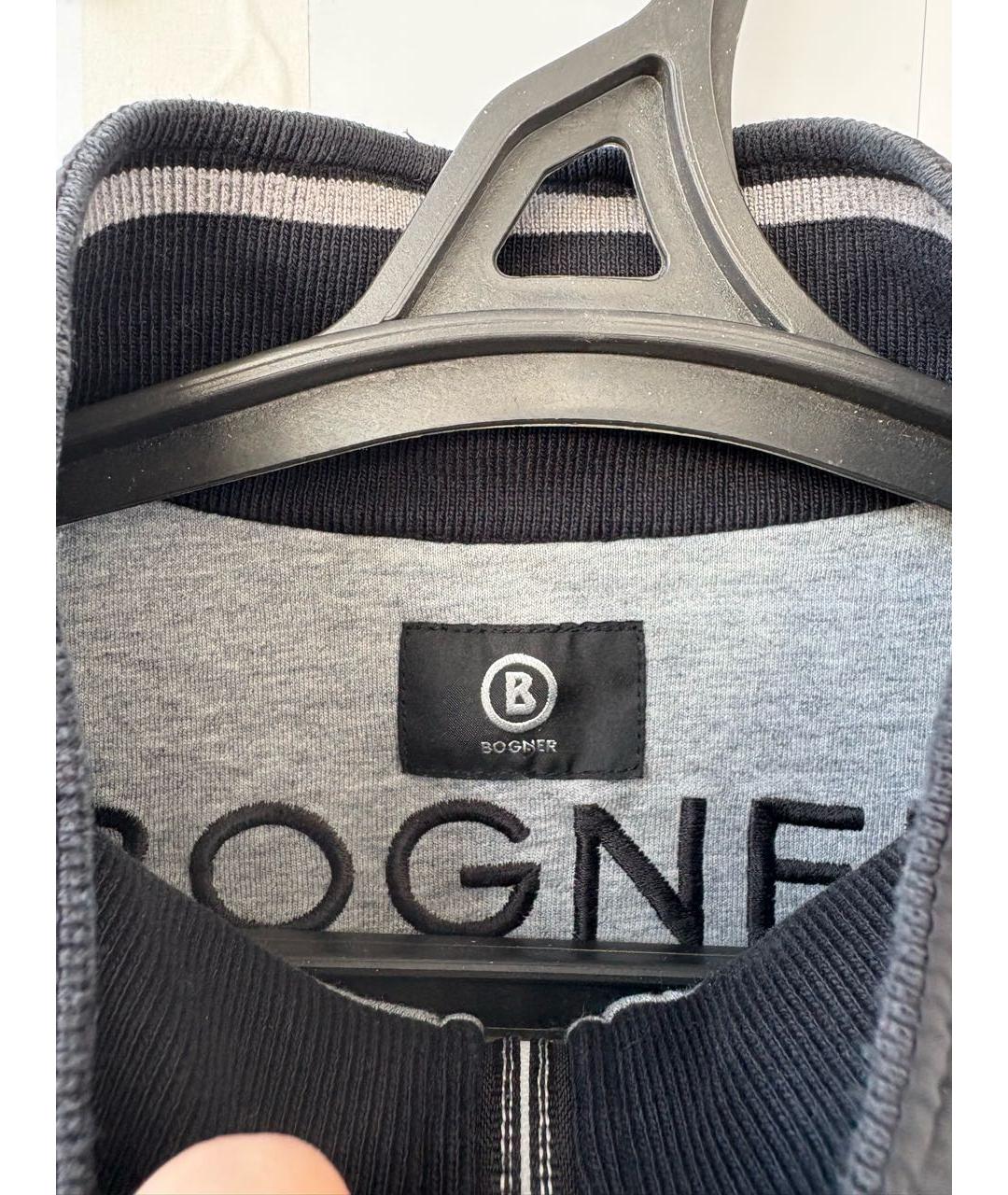 BOGNER Черный хлопко-эластановый джемпер / свитер, фото 7