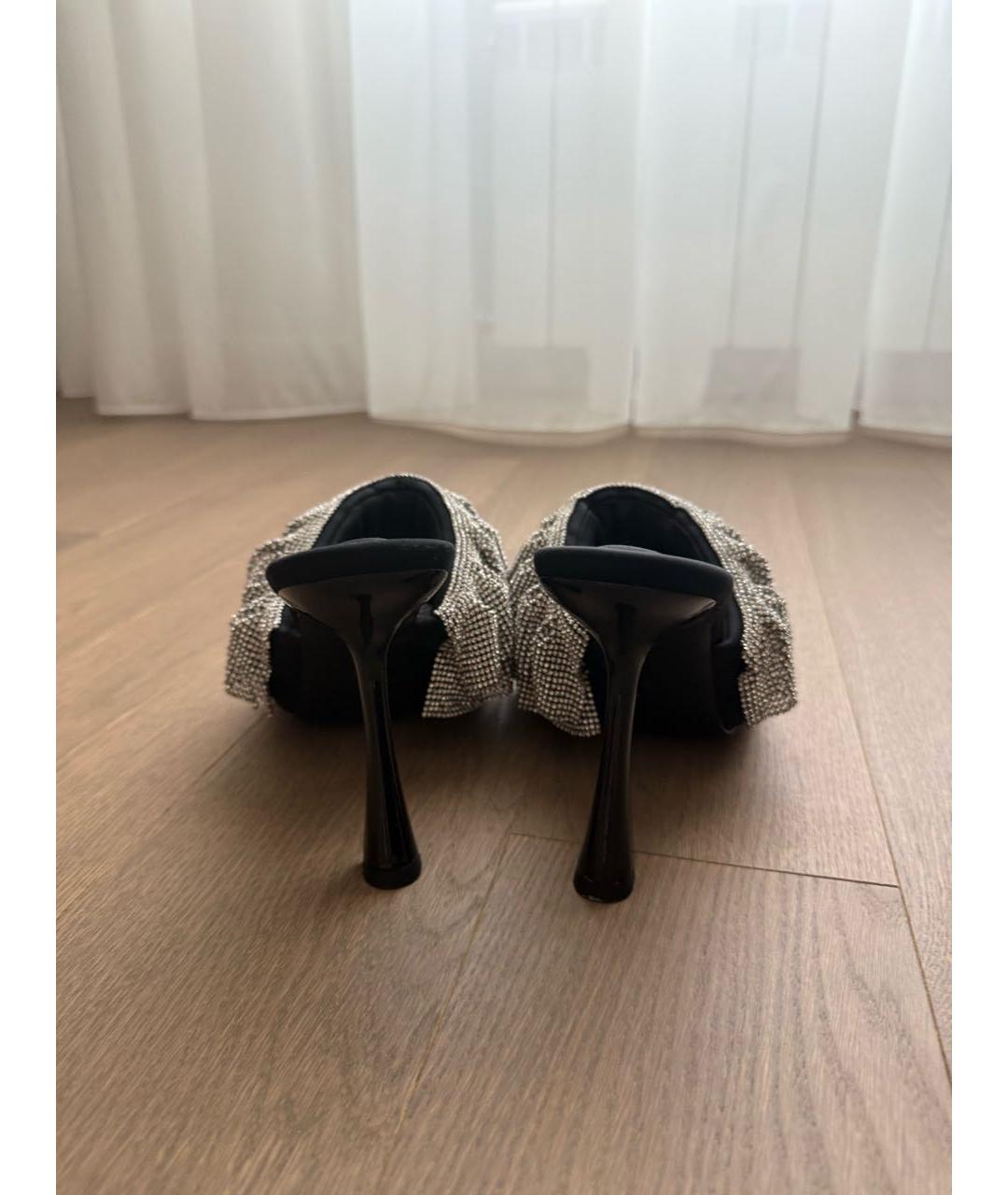 ALEXANDER WANG Черные текстильные мюли, фото 4