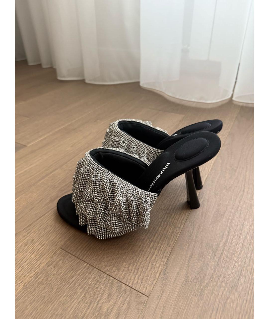 ALEXANDER WANG Черные текстильные мюли, фото 5