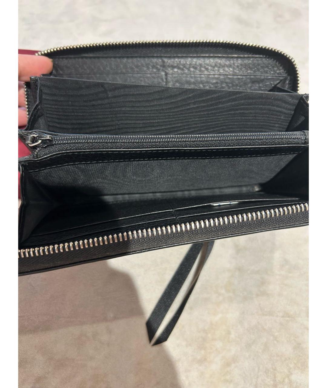 GUCCI Черный кожаный кошелек, фото 3