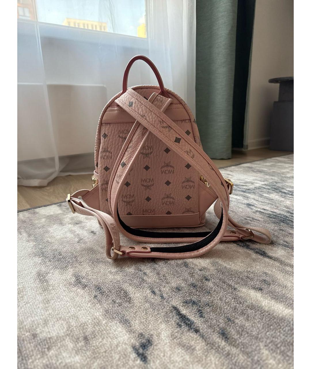 MCM Розовый рюкзак из искусственной кожи, фото 3