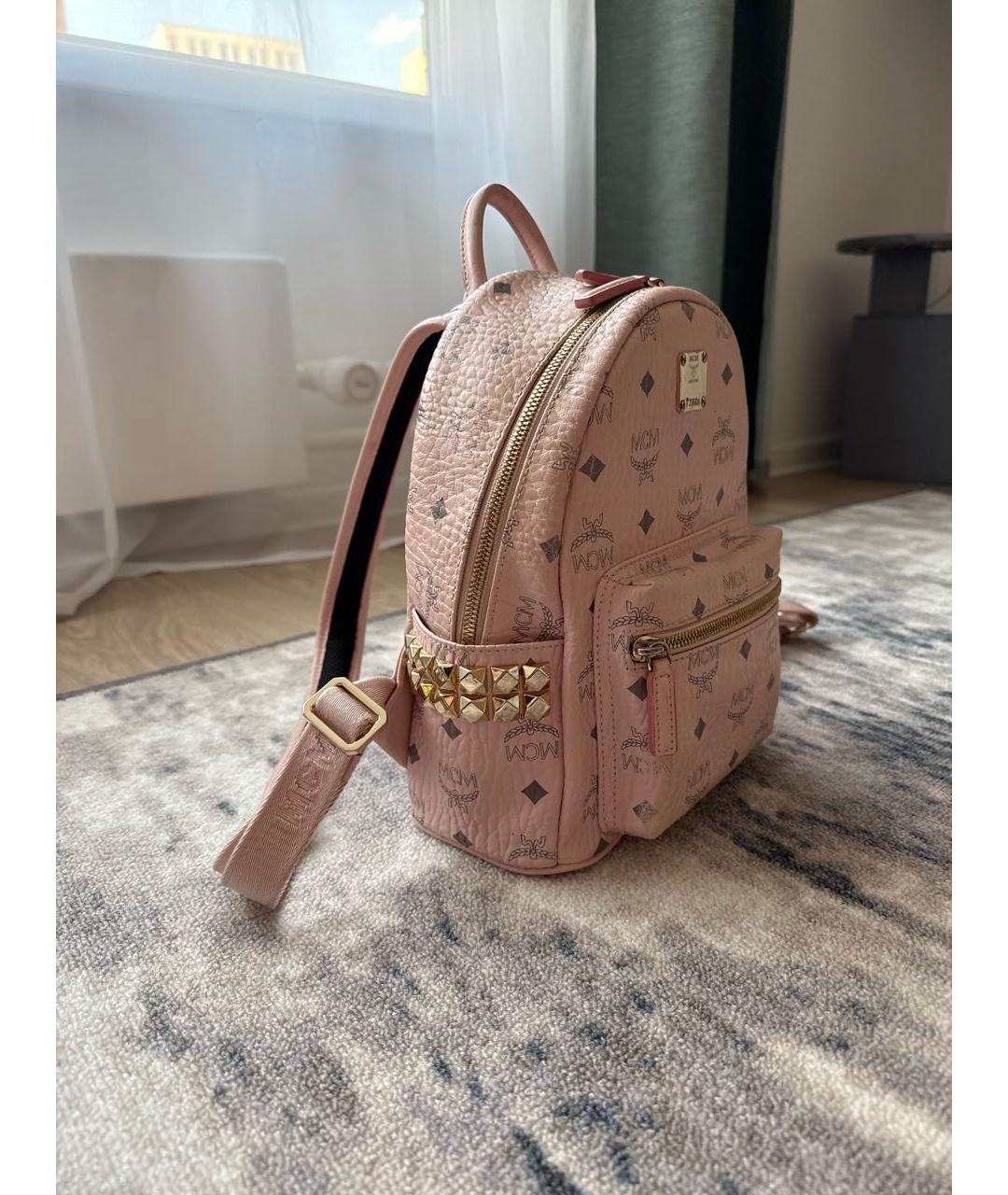 MCM Розовый рюкзак из искусственной кожи, фото 2