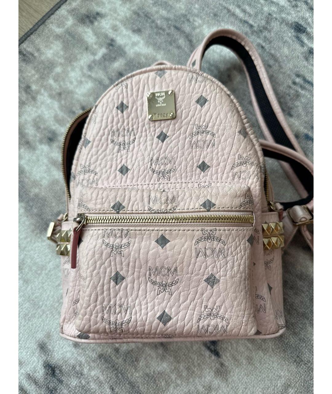 MCM Розовый рюкзак из искусственной кожи, фото 5