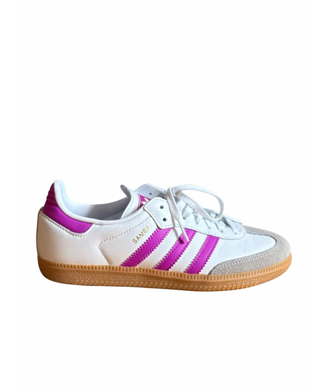 ADIDAS Белые кожаные кеды, фото 1