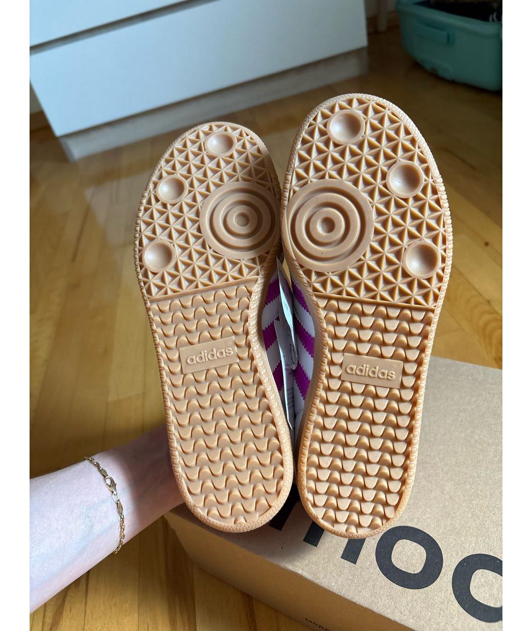 ADIDAS Белые кожаные кеды, фото 7