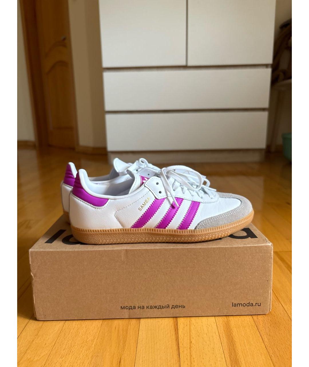 ADIDAS Белые кожаные кеды, фото 9