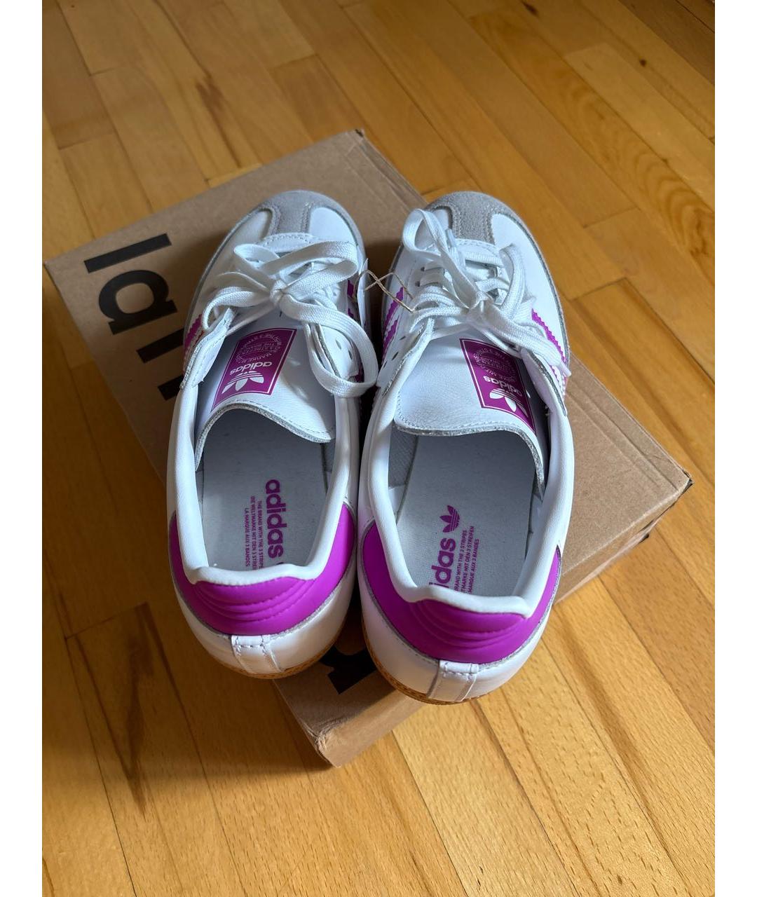 ADIDAS Белые кожаные кеды, фото 3