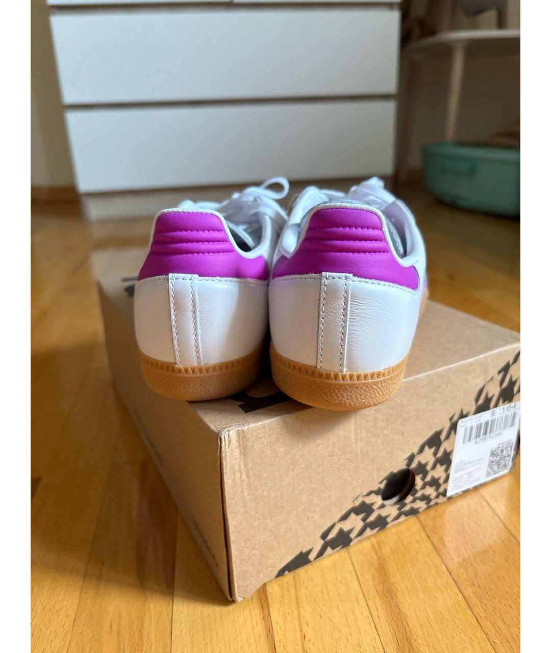ADIDAS Белые кожаные кеды, фото 4