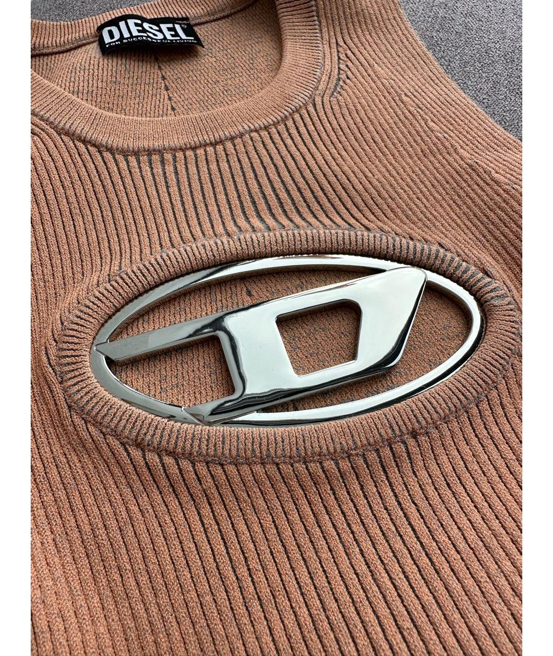DIESEL Коралловая вискозная майка, фото 4