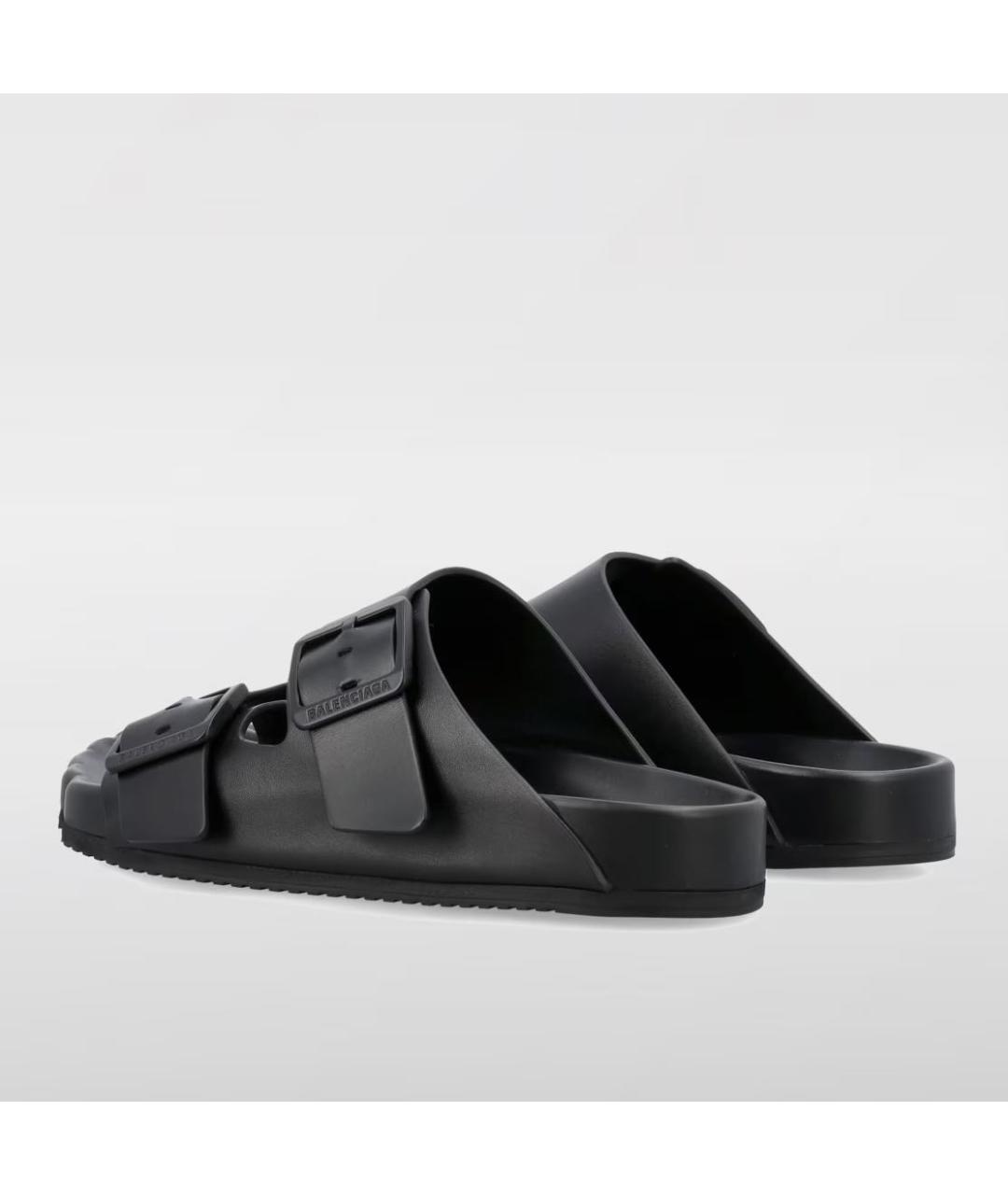 BALENCIAGA Черные кожаные сандалии, фото 3
