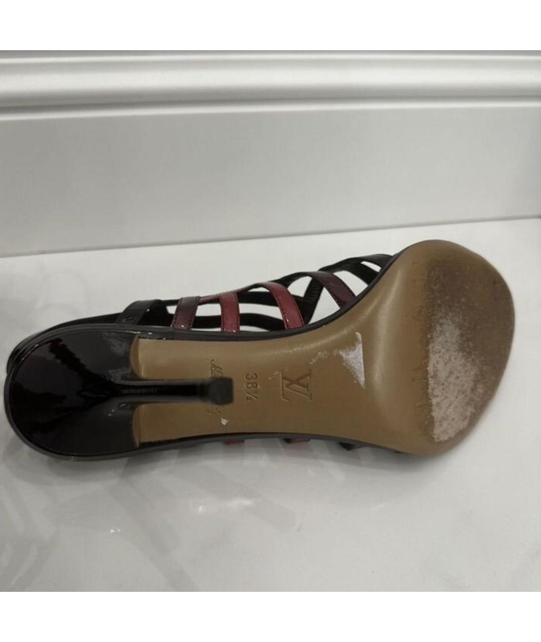 LOUIS VUITTON Босоножки из лакированной кожи, фото 5