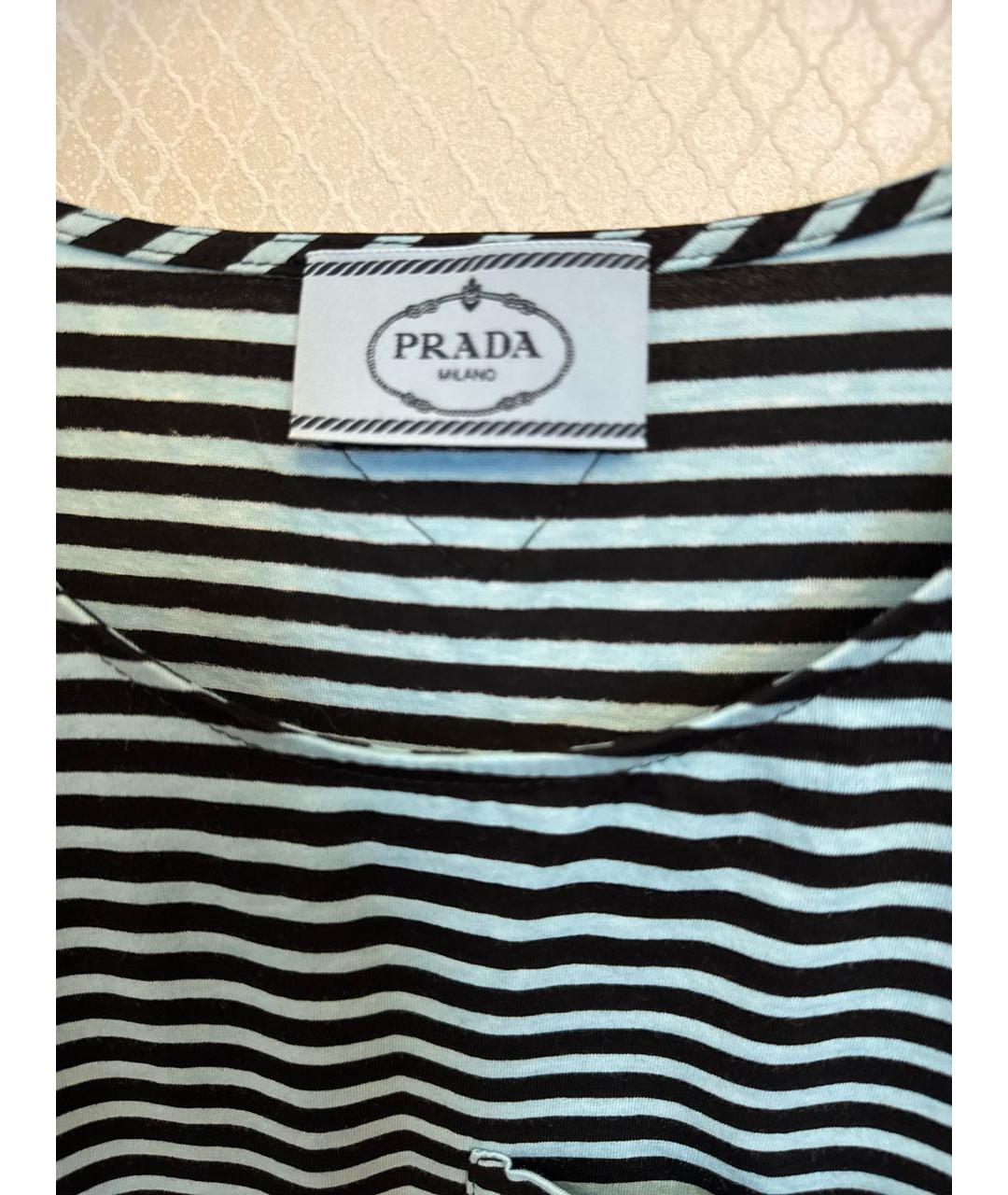 PRADA Бирюзовая хлопковая майка, фото 3