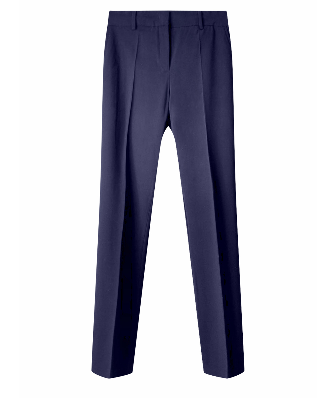 STEFANEL Темно-синие полиэстеровые прямые брюки, фото 1