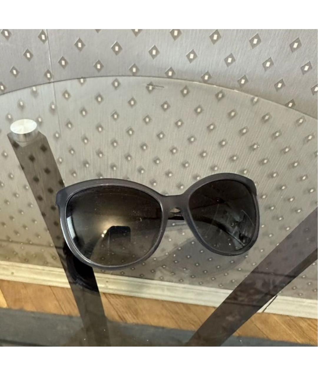 CHANEL Антрацитовые пластиковые солнцезащитные очки, фото 4