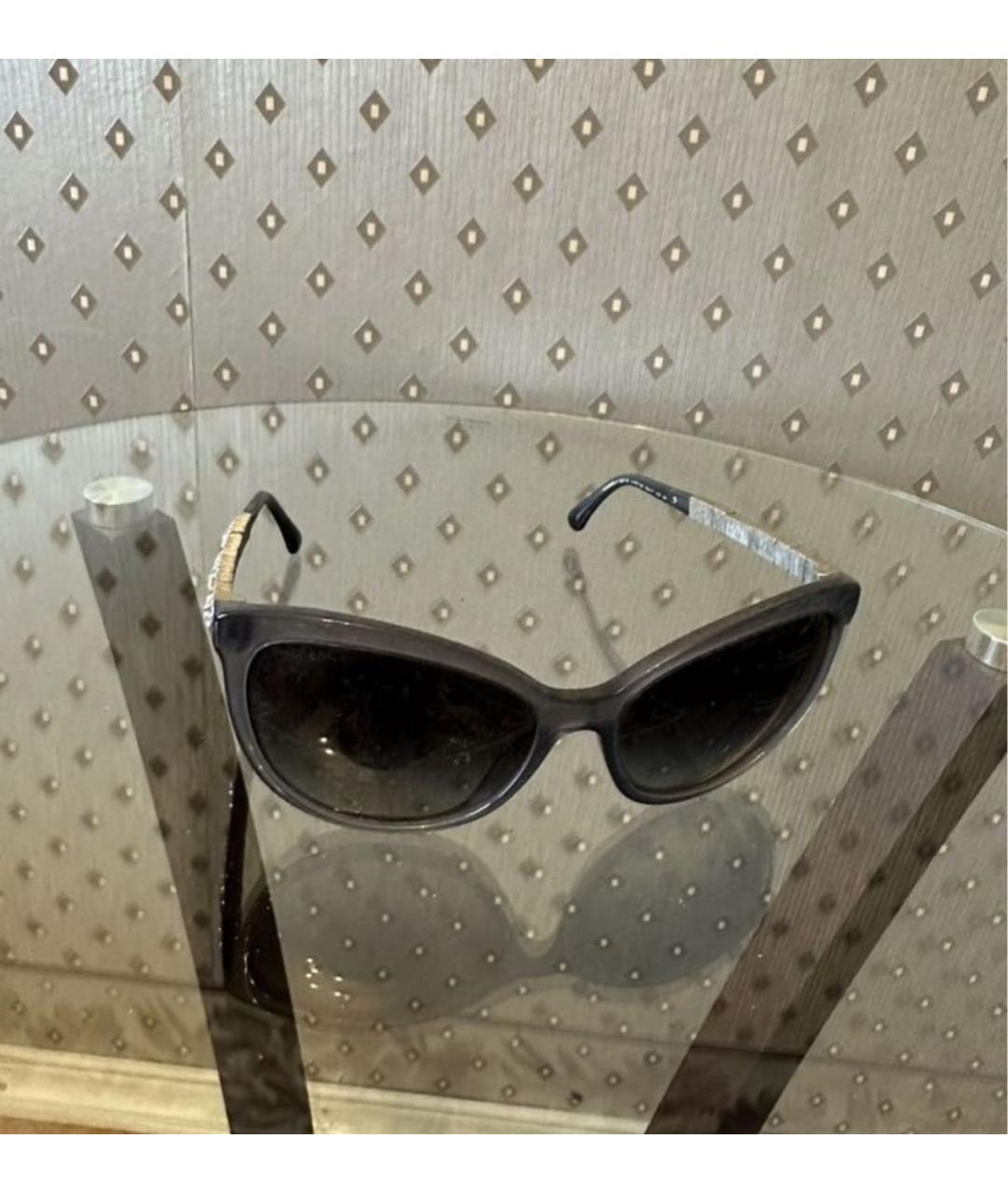 CHANEL Антрацитовые пластиковые солнцезащитные очки, фото 2