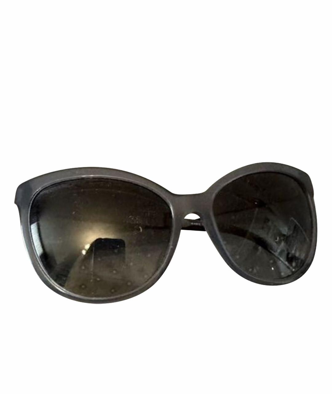 CHANEL Антрацитовые пластиковые солнцезащитные очки, фото 1