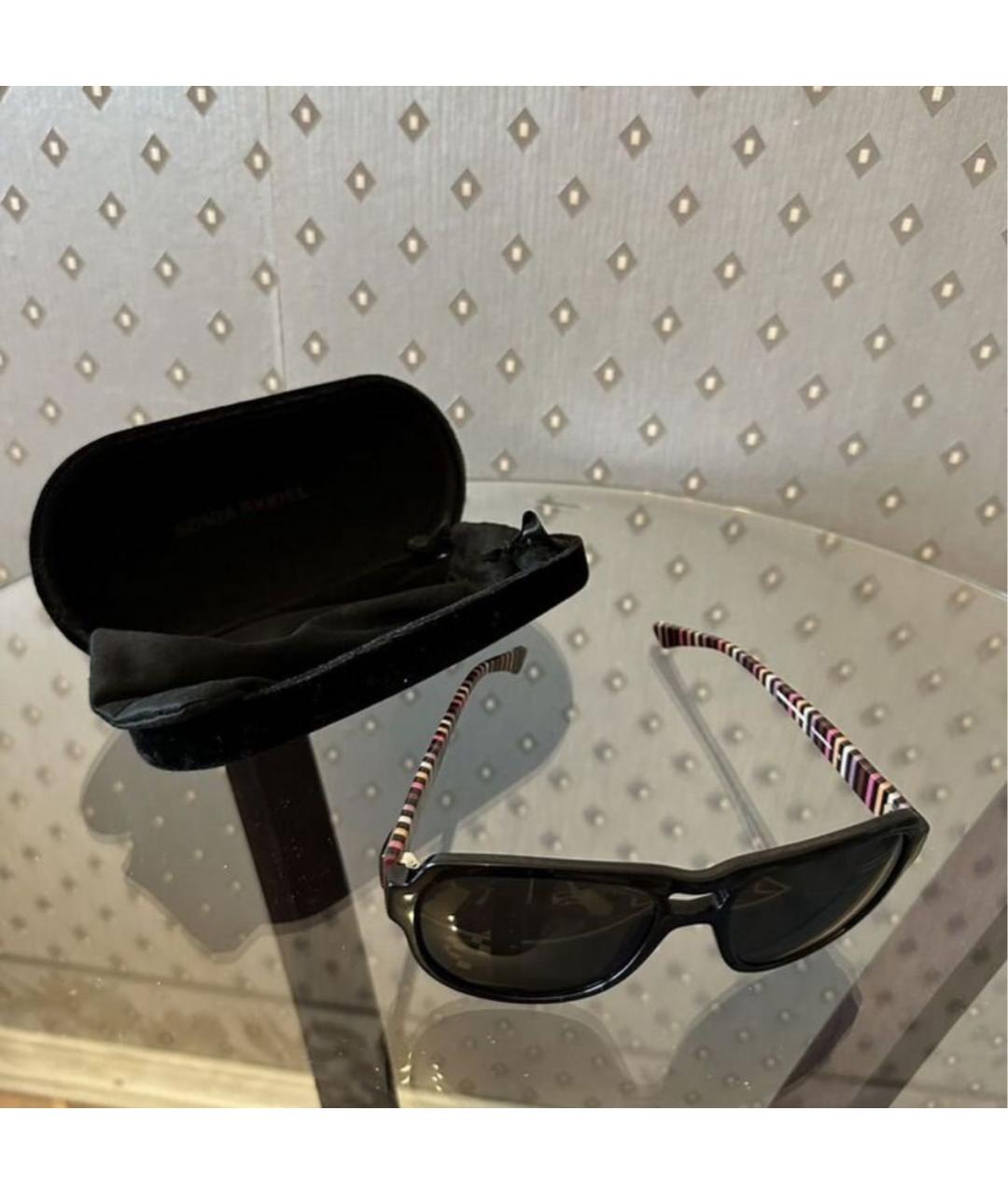 SONIA RYKIEL Черные пластиковые солнцезащитные очки, фото 4