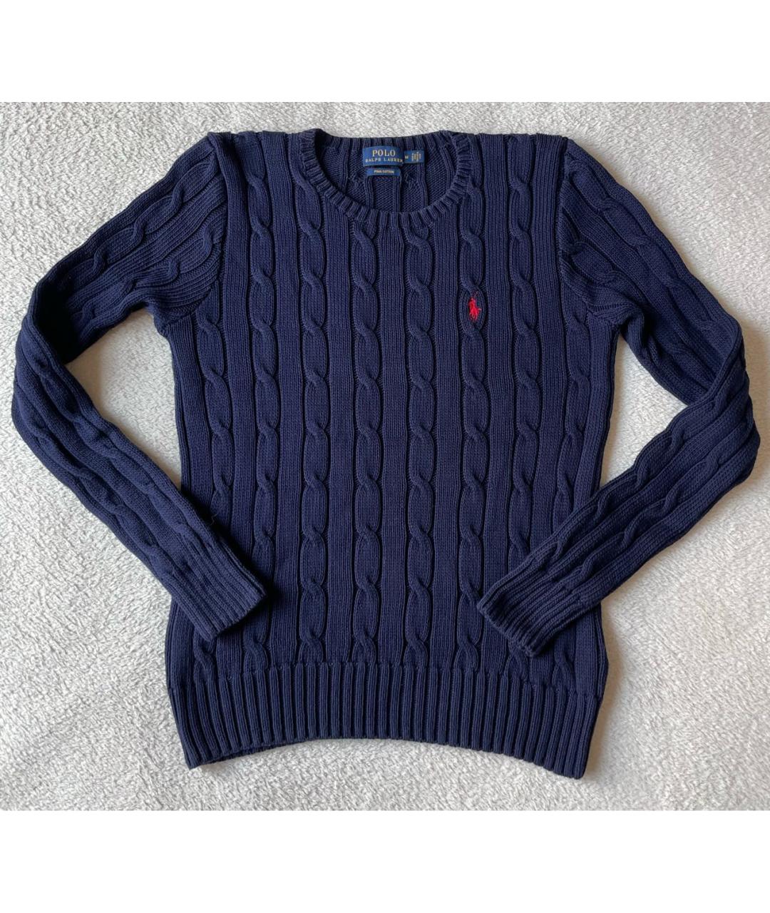 POLO RALPH LAUREN Синий хлопковый джемпер / свитер, фото 6