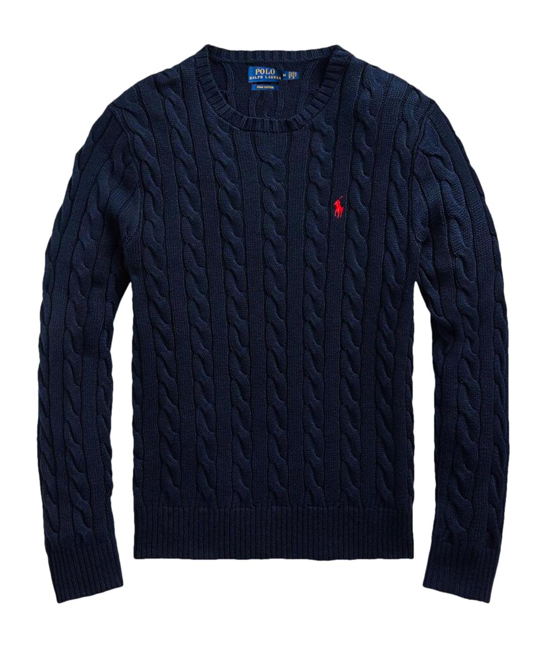 POLO RALPH LAUREN Синий хлопковый джемпер / свитер, фото 1