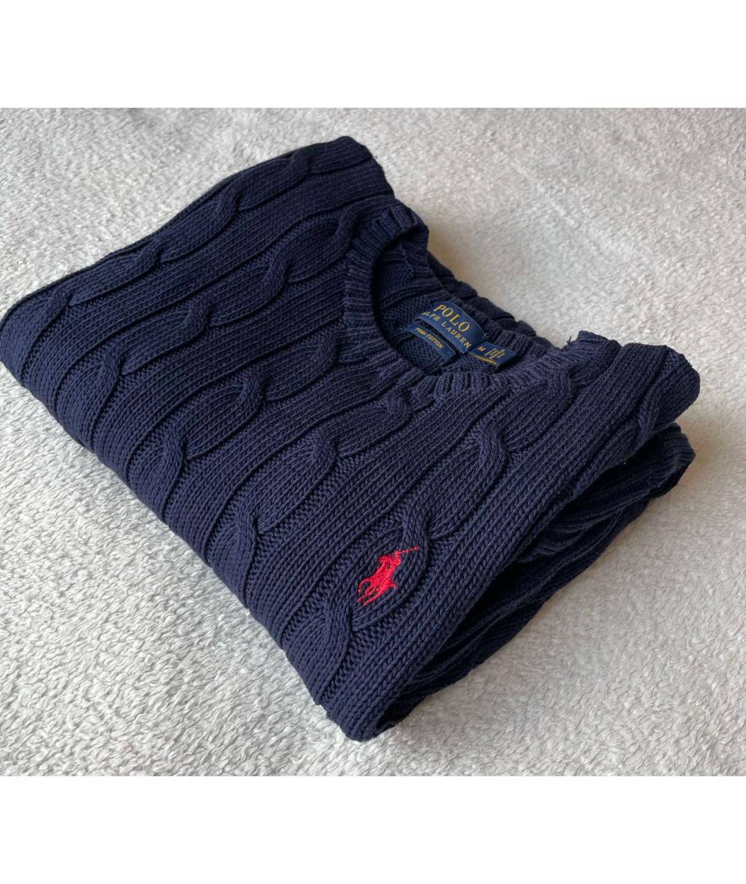 POLO RALPH LAUREN Синий хлопковый джемпер / свитер, фото 5