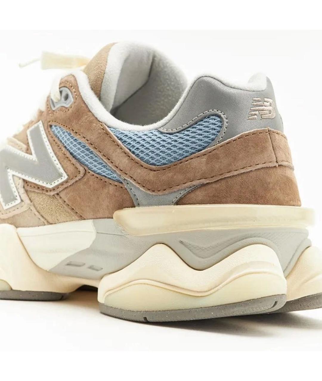 NEW BALANCE Бежевые замшевые низкие кроссовки / кеды, фото 4