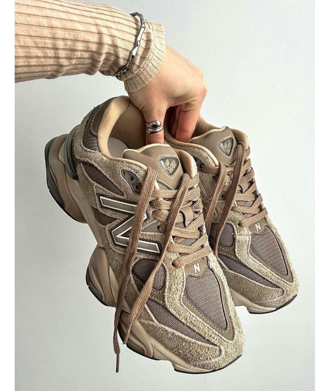 NEW BALANCE Коричневые замшевые низкие кроссовки / кеды, фото 4