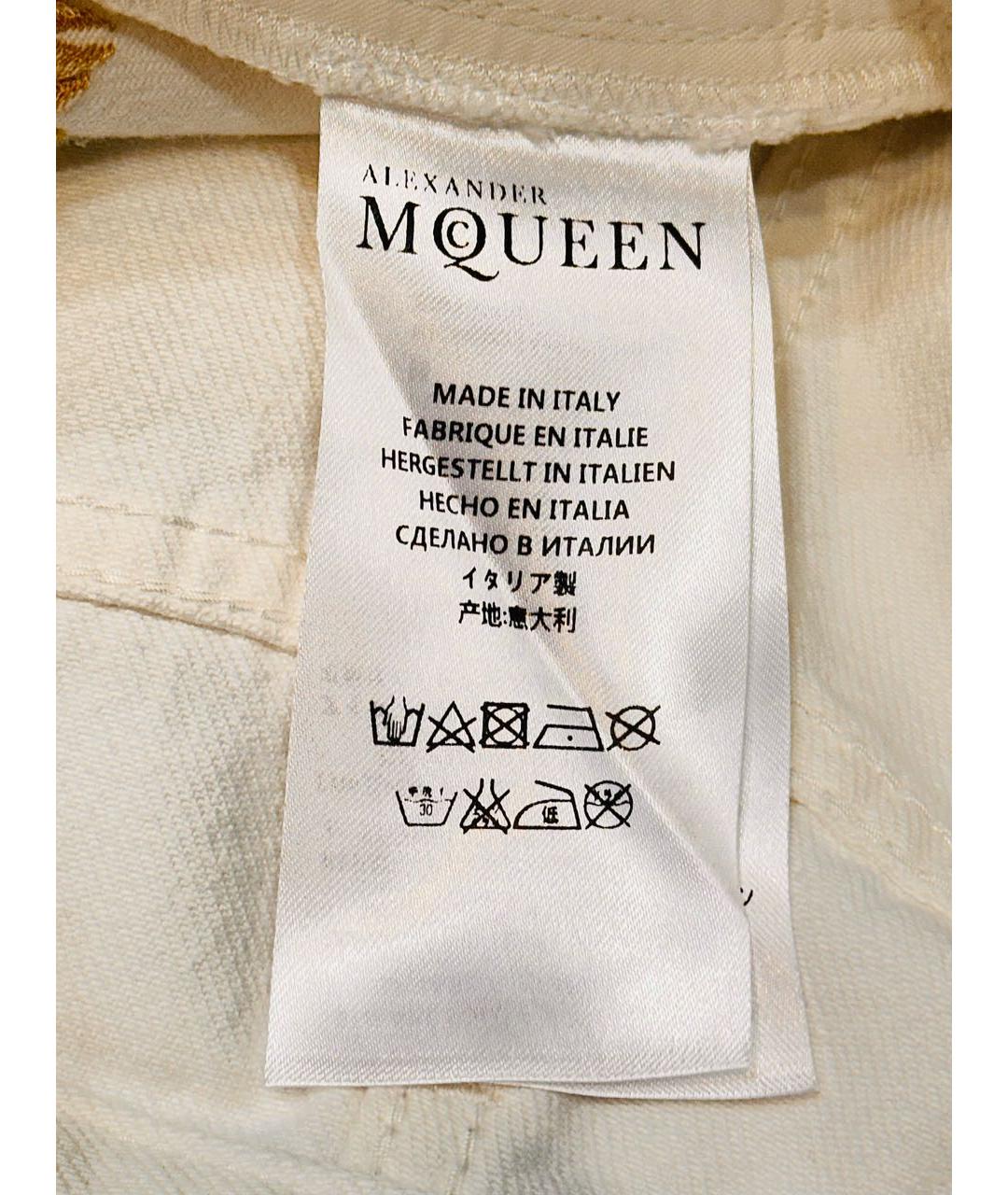 ALEXANDER MCQUEEN Белые хлопковые шорты, фото 7