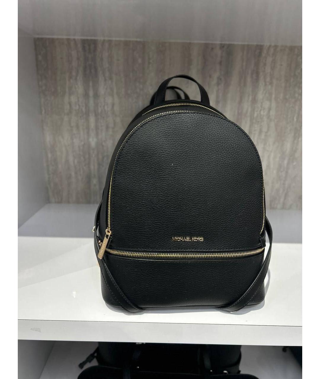 MICHAEL KORS Черный кожаный рюкзак, фото 5