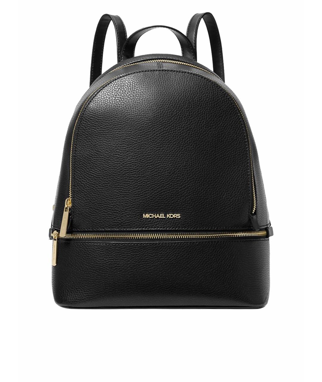 MICHAEL KORS Черный кожаный рюкзак, фото 1