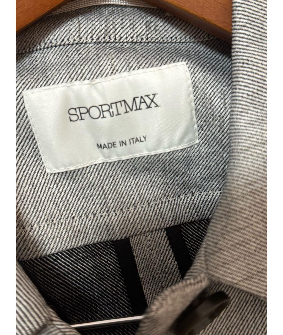 SPORTMAX Серый хлопковый костюм с брюками, фото 4