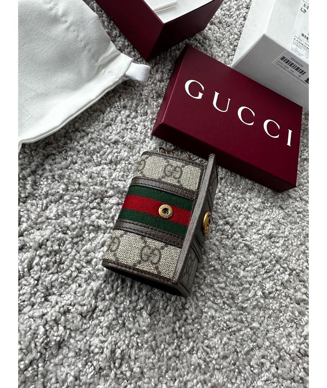 GUCCI Коричневая ключница, фото 3
