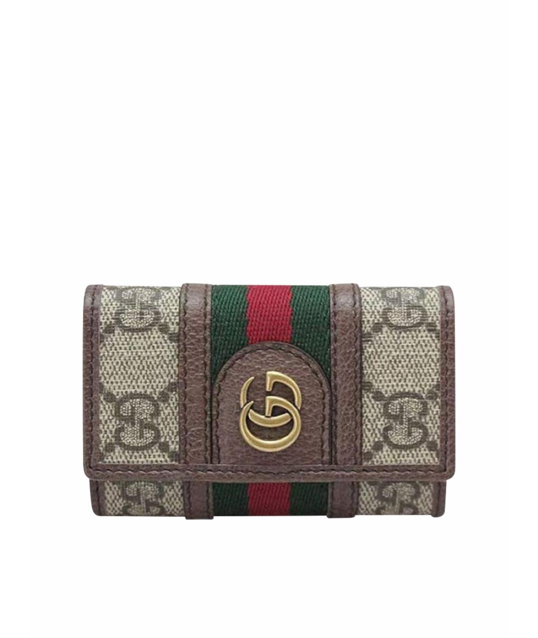 GUCCI Коричневая ключница, фото 6