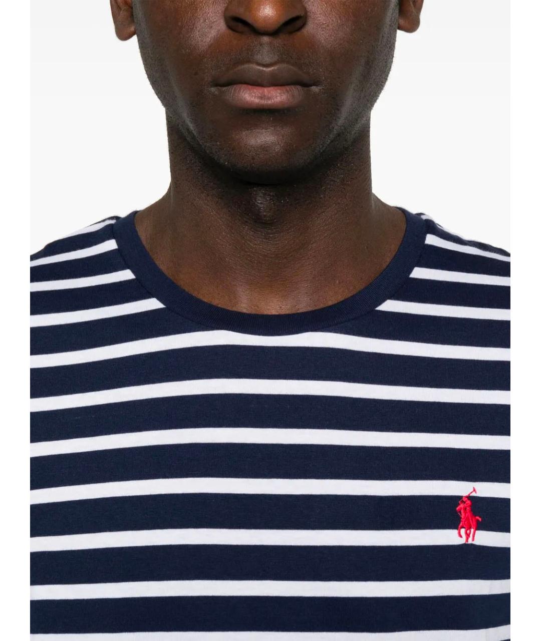 POLO RALPH LAUREN Синяя хлопковая футболка, фото 4