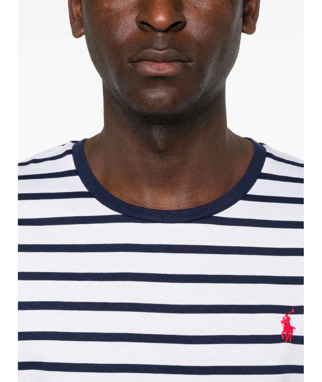 POLO RALPH LAUREN Синяя хлопковая футболка, фото 4