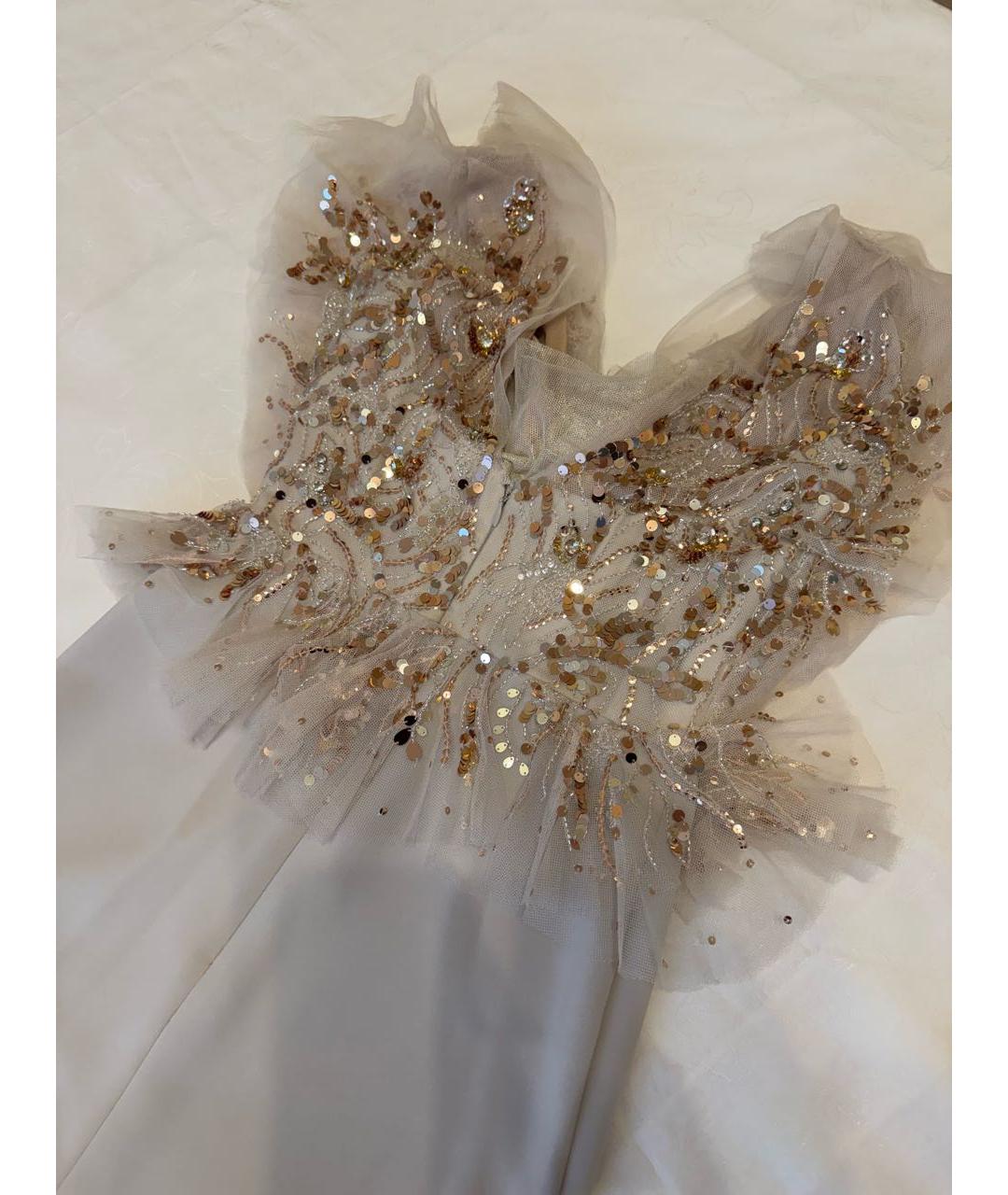 JENNY PACKHAM Серое полиэстеровое вечернее платье, фото 3