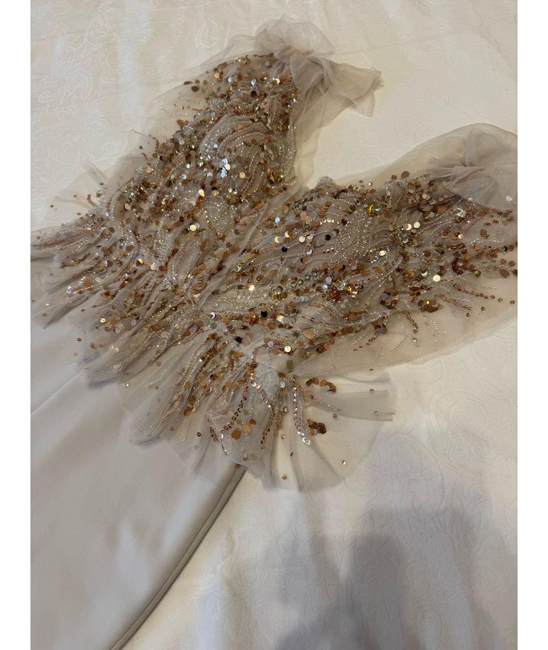 JENNY PACKHAM Серое полиэстеровое вечернее платье, фото 6