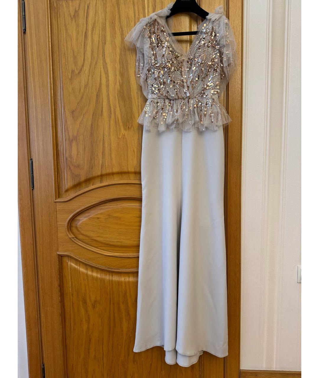 JENNY PACKHAM Серое полиэстеровое вечернее платье, фото 7