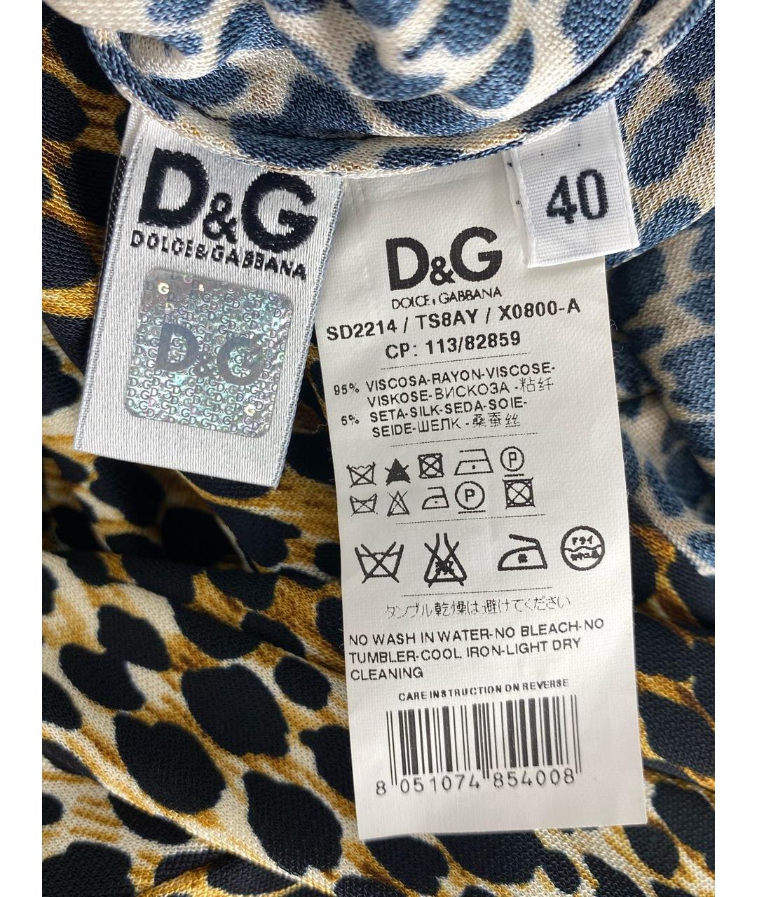 DOLCE&GABBANA Мульти вискозное платье, фото 4