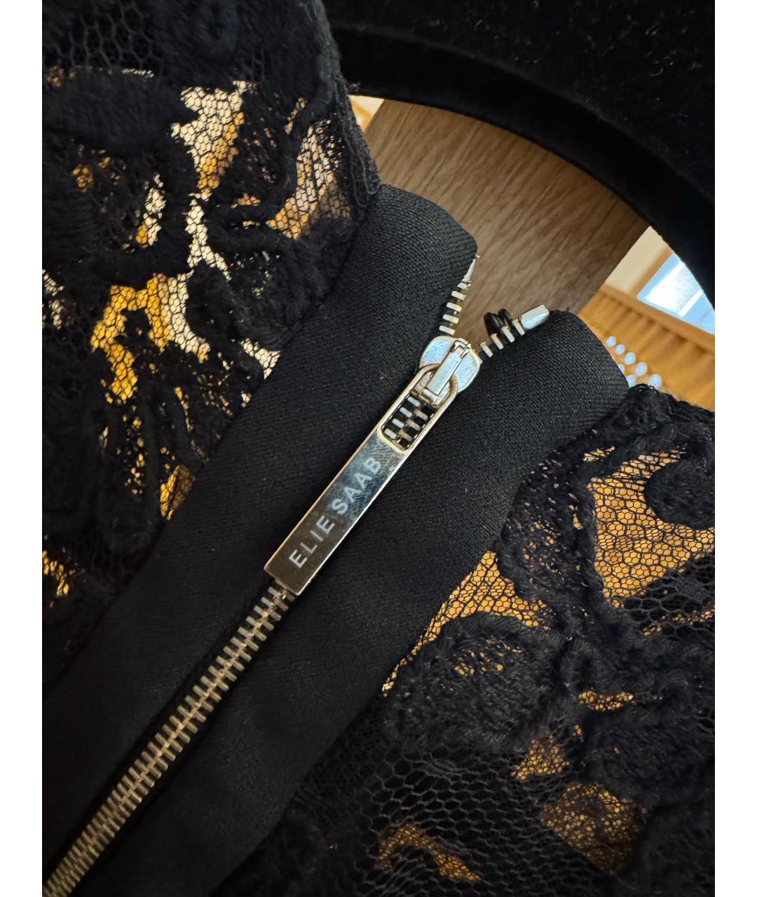 ELIE SAAB Черное шелковое вечернее платье, фото 5