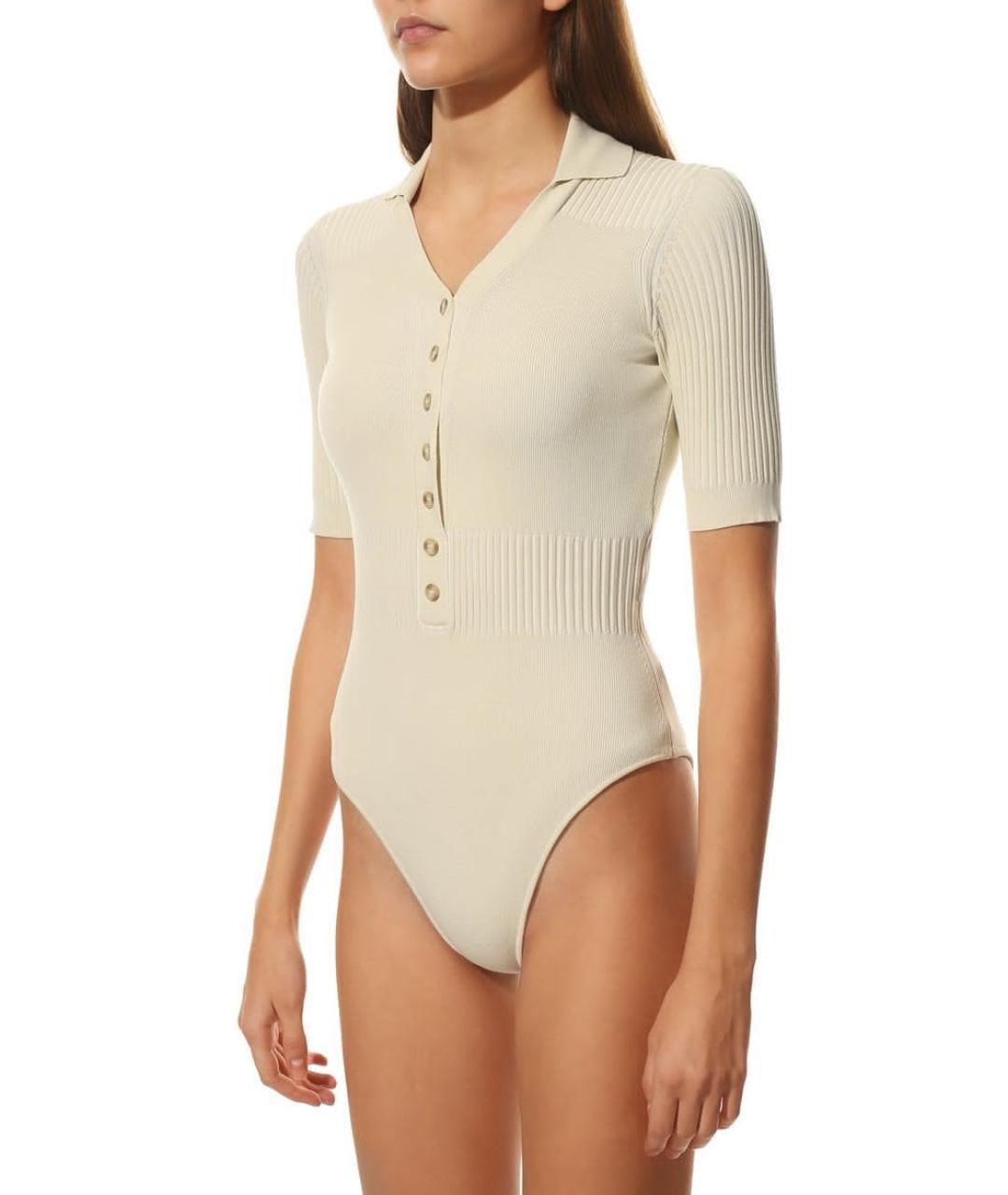 JACQUEMUS Белое вискозное боди, фото 3