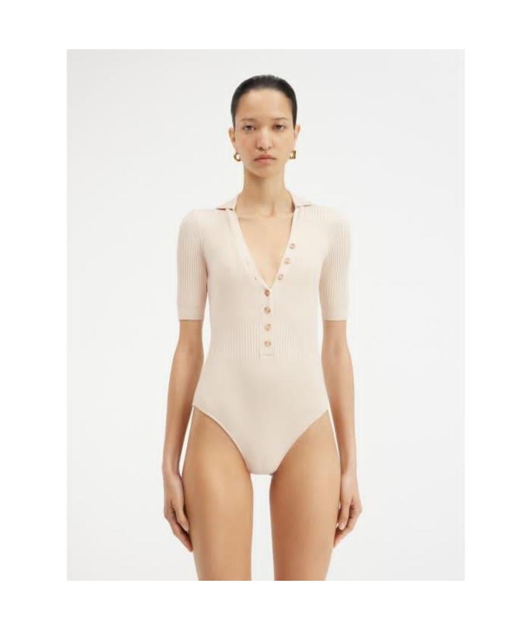 JACQUEMUS Белое вискозное боди, фото 2