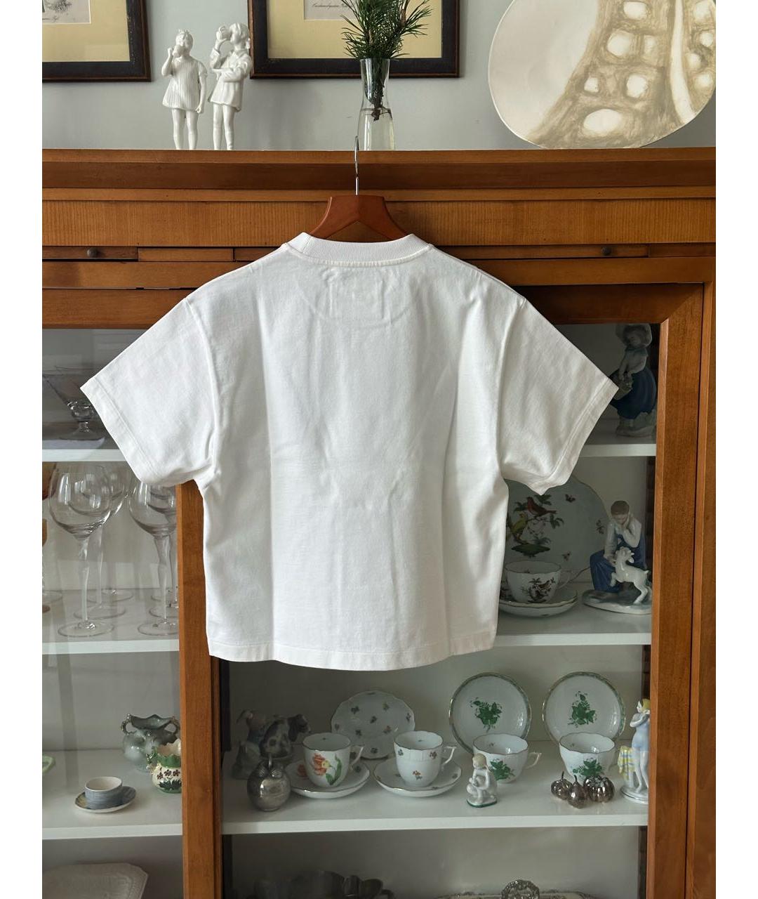 JIL SANDER Белая хлопковая футболка, фото 2