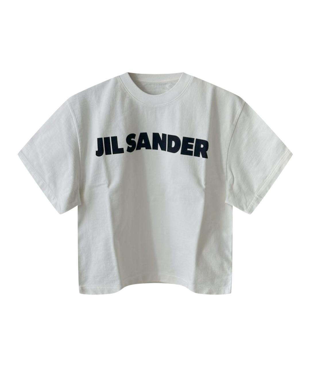 JIL SANDER Белая хлопковая футболка, фото 1