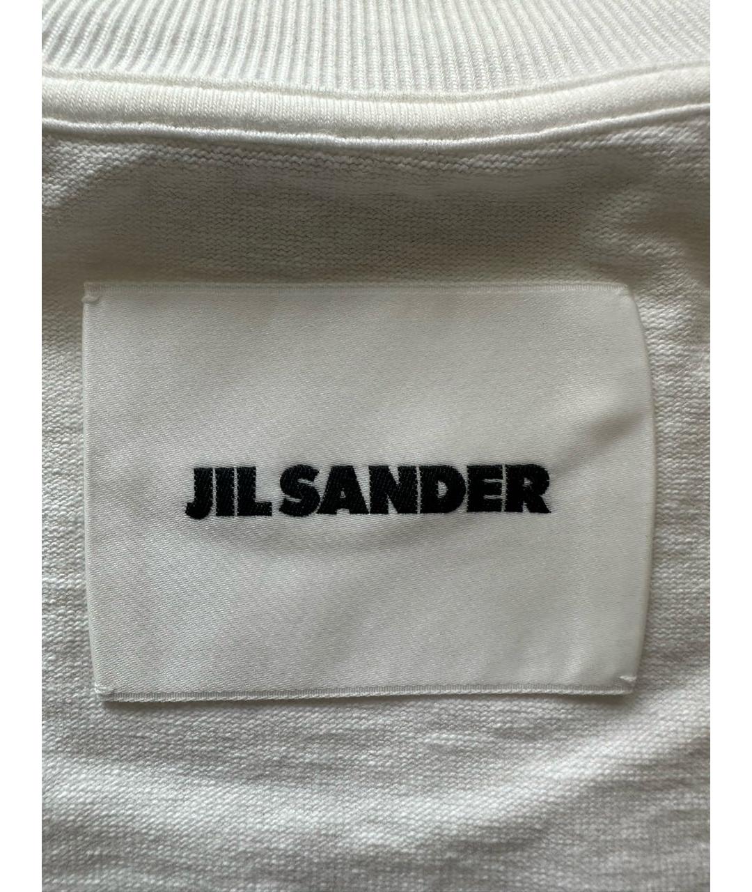 JIL SANDER Белая хлопковая футболка, фото 5