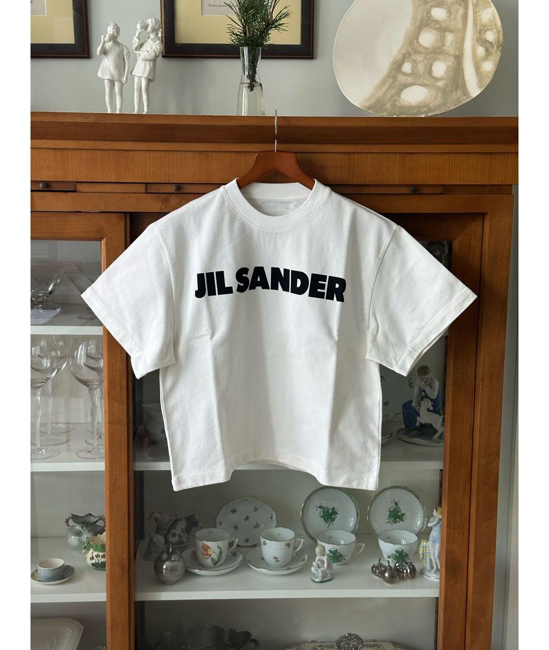JIL SANDER Белая хлопковая футболка, фото 8