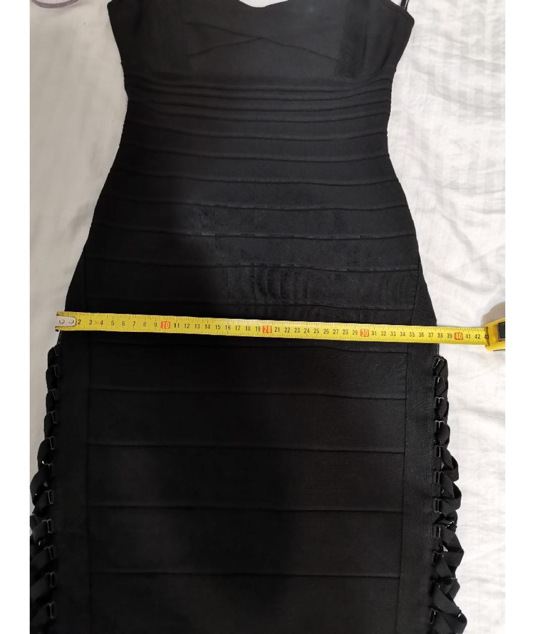 HERVE LEGER Черное коктейльное платье, фото 9
