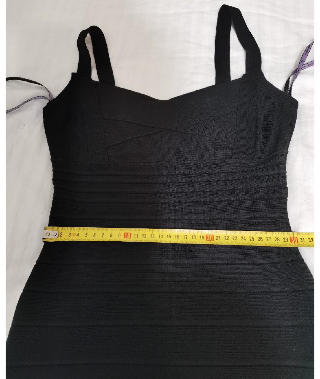 HERVE LEGER Черное коктейльное платье, фото 8
