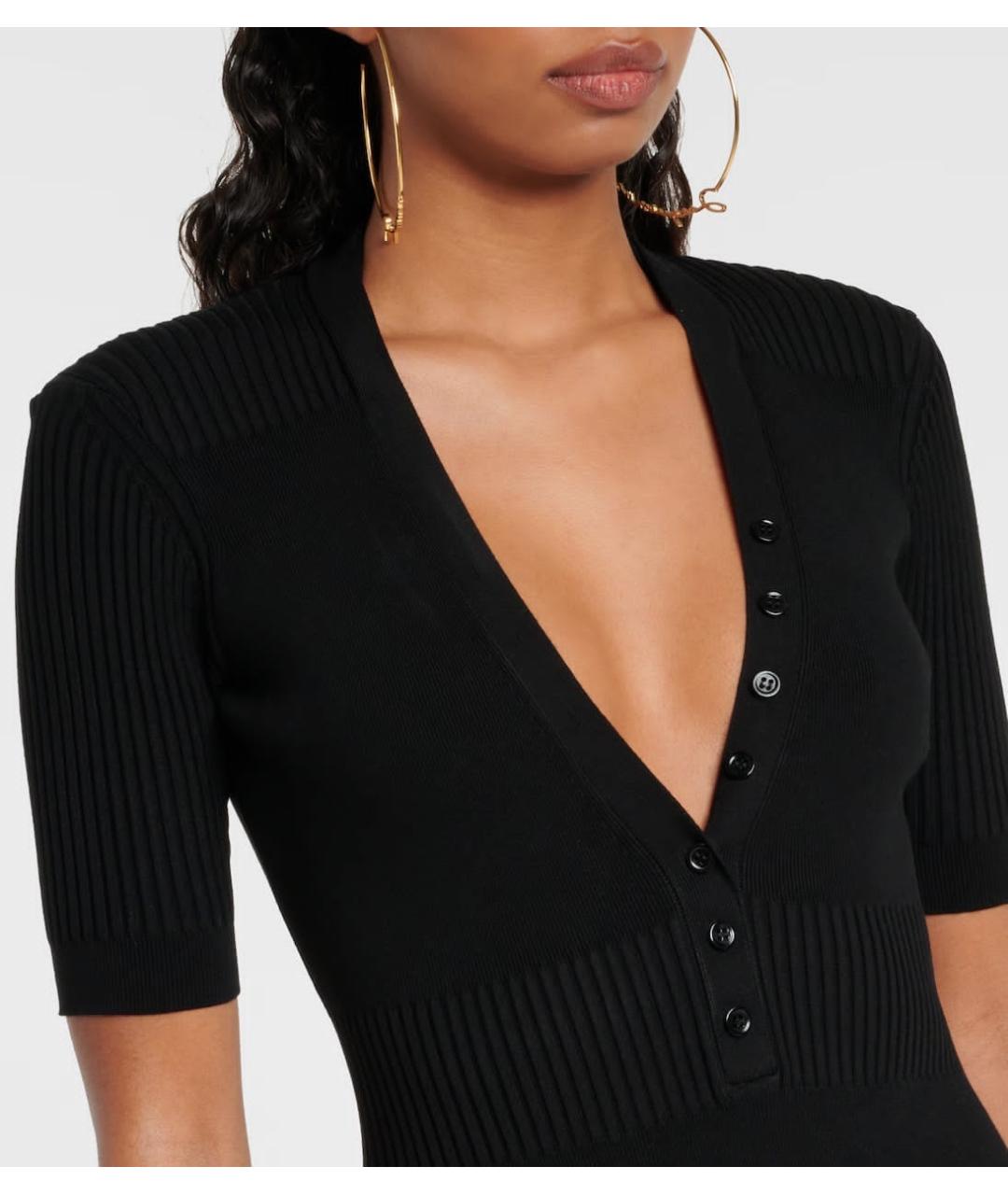 JACQUEMUS Черное вискозное боди, фото 3