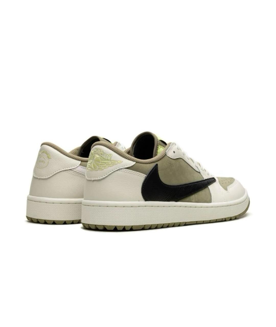 NIKE Хаки кожаные кроссовки, фото 2